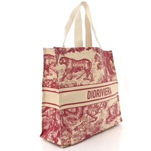Christian Dior  Straw Dioriviera Tote/ Included Bag Organizer Insert